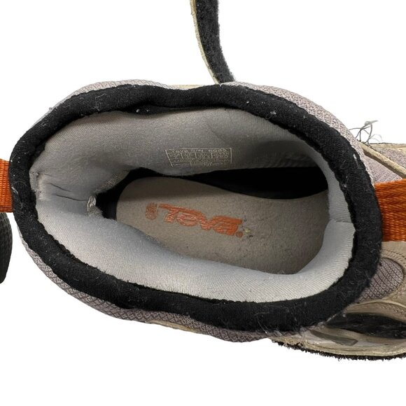 TEVA Men's 7 Hiking Boots Waterproof Ankle 6685 Tan Gray Strap Outdoor 6.5" Tall - Picture 10 of 11